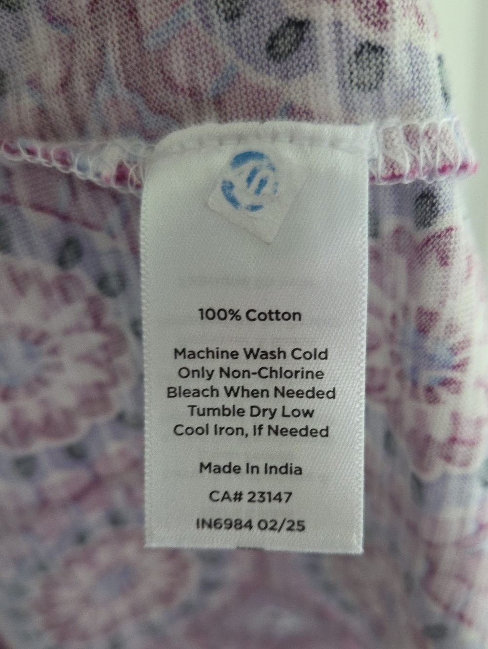 Talbots Petite Medallion Casual Cotton Dress - Picture 3 of 5
